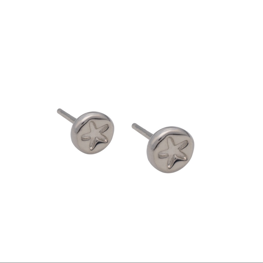 Sterling Silver Starfish Earrings - Picture 2 of 3